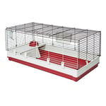Midwest Homes for Pets Deluxe Cage pour Lapin et Cochon d'Inde Blanc/Rouge Taille XL