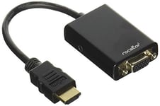 Rocstor Y10C120-B1 HDMI to VGA Adapter Converter M/F - 6”- For Ultrabook, Laptop, Monitor, Projectors, PC - 1920x1080-1 x HDMI Male Digital Audio/Video - 1 x HD-15 Female VGA, Black