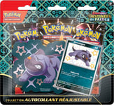 JCC Pokémon: Collection Autocollant réajustable Écarlate et Violet – Destinées de Paldea – Grondogue (1 Carte Promo Brillante et 3 boosters)