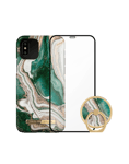 iDeal Printed Bundle Trio iPhone 11 Pro/XS/X Golden Jade Marble
