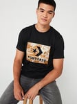 Converse Mens Star Chevron Camo T-shirt - Black, Black, Size 2Xl, Men