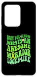 Coque pour Galaxy S20 Ultra Mental Health Warrior Retro Groovy Green Ribbon For Women