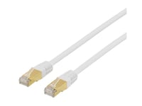 Deltaco Stp-703V - Patch-Kabel - Rj-45 (Hane) Till Rj-45 (Hane) - 30 Cm - Sf/Ftp - Cat 7 - Vit