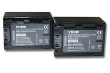 vhbw 2x batterie compatible avec Sony Alpha DSLR-A290L, DSLR-A290Y, DSLR-A330, DSLR-A330L caméra vidéo (950mAh, 7,2V, Li-ion) avec puce d'information