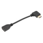 HD Multimedia Interface-kabel 0,15 m/0,5 ft Förlängare Höghastighets Vänsterböjd 90 Graders Hane till Hona Förlängningskabel