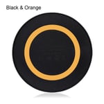 Qi Wireless Charger Phone Charging Pad Ultra Slim Black&orange