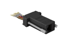 Delock Adapter Sub-D 9 pin female to RJ45 female Assembly Kit - seriell adapter - svart
