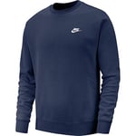 Nike M NSW Club CRW BB Sweatshirt Homme, Midnight Navy/White, XXL