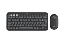 Logitech Pebble 2 Combo for Mac - sats med tangentbord och mus - QWERTZ - tysk - tonal graphite Inmatningsenhet