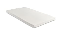 Starlight Beds Surmatelas Double en Mousse à mémoire de Forme - 5 cm d'épaisseur avec Housse Amovible et Lavable, Blanc - 120 x 190 x 5 cm