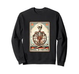 Tarot Card Wheel Of Fortune Halloween Skeleton Magic Sweatshirt