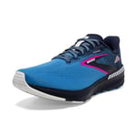 Brooks Femme Launch GTS 10 Sneaker, Peacoat/Marina Blue/Pink Glo, 40.5 EU
