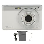 (White)16X Zoom Compact Small Camera With 4K Video 50MP IPS Screen For HD