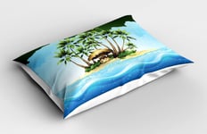 Island Pillow Sham Tropic Lands Coconut Palms