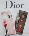 Dior Addict Lip Glow Color-Awakening Lip Balm 4 Colors Trial Card w mini Brush