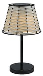 Reality Leuchten Roca R55356132 Lampe de table d'extérieur à LED en métal avec capteur crépusculaire Noir mat