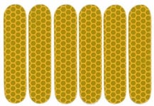 Reflex klistermärken 6stk. gula