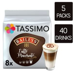 Tassimo Coffee Pods Baileys Latte Macchiato 5 x 8 Drinks (Total 40 Drinks)