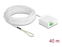 Delock - Fiber-optic connection box (horisontal / vertikal) - veggmonterbar, DIN-skinnemonterbar - innendørs, utendørs - 40 m - hvit - 4 porter