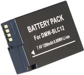 Kompatibelt med Panasonic Lumix DMC-GH2KGK, 7.2V (7.4V), 850 mAh