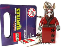 Lego Teenage Mutant Ninja Turtles 850838 Splinter Keyring Keychain NEW