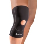 Sports Pharma Knäskydd med Öppen Patella - Optimal stöd för löpning, Stl. M, Svart
