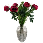 80cm  Artificial Flower Arrangement  Peony Flowers with Bubble Vase