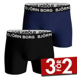 Bjorn Borg Bamboo Cotton Blend Boxer Kalsonger 2P Svart/Blå Medium Herr