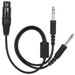 För Airbus XLR till GA Dual Plug 5-stifts headset adapterkabel Aviation Headphone Cable