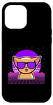 iPhone 13 Pro Max Aesthetic Vaporwave Outfits with Cat Vaporwave Case