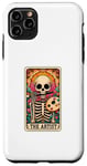 Coque pour iPhone 11 Pro Max The Artist Carte de tarot Halloween Squelette Gothique Magique