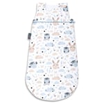 Lajlo Baby Sleeping Bag - 100% Cotton Infant Bed Pod with Polyester Filling & Side Zip - Wearable Wrap Blanket with Cute Animal Design- Soft, Comfy, Travel-Friendly Newborn Essential - 38 cm x 75 cm