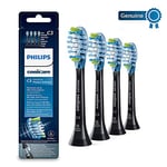 Philips Sonicare Premium Plaque Defence BrushSync Enabled Replacement brush Heads, 4pk Black - HX9044/33