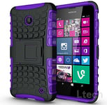 London Gadget Store For Samsung Galaxy S5 Mini SM-G800 Shock Proof Dual Layer Hybrid Armour Hard Silicone Skin Case Cover Integrated KickStand with STYLUS PEN and Screen Protector - Purple