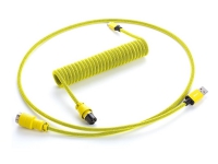 CableMod PRO Series - Tastaturkabel - USB (hann) avtakbar til 24 pin USB-C (hann) avtakbar - 1.5 m - rullet sammen - dominator yellow (yellow on black)
