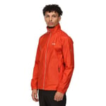 Regatta Lyle IV Waterproof and Breathable Hooded Shell Packable Jacket with Zipped Pockets, Orange, XXL
