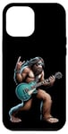 Coque pour iPhone 12 Pro Max Rock On Bigfoot jouant de la guitare électrique Sasquatch Music Band