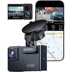 Kingslim 4K Dashcam Avant Intérieur - D1 Pro Caméra Embarquée pour Voiture avec GPS Wi-FI, Double Caméra de Voiture 4K/1080P, Grand Angle 340°, Moniteur de Stationnement 24H