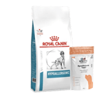 Veterinary Diets Dog Derma Hypoallergenic + Hundgodis - 14 kg + 300 g