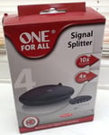 ONE FOR ALL SIGNAL SPLITTER : Maximise Your Digital TV Experience - NEW & BOXED