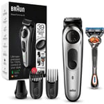 Braun Beard Trimmer & Hair Clipper For Men 39Length Settings Black/Silver BT5260