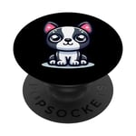 Adorable chiot Boston Terrier PopSockets PopGrip Interchangeable