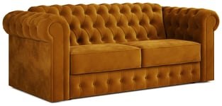 Jay-Be Chesterfield Velvet 3 Seater Sofa Bed - Gold