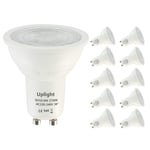 Uplight GU10 LED Light Bulbs,Warm White 2700K,6W Equivalent 50W Halogen Bulbs,470LM,RA80,38 Degree Beam Angle,Non dimmable,10 Pack.
