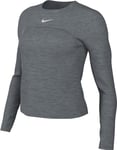 NIKE FB4297-084 W NK SWIFT ELMNT DF UV CRW TOP Sweatshirt Women's SMOKE GREY/LT SMOKE GREY/REFLECTIVE Size 2XL