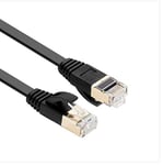 Cat 7 Ethernet Cable, Gigabit Lan Network RJ45 High-Speed Patch Cord Flat 10Gbps 600Mhz STP Compatible with Raspberry Pi, PC, Game Console, Xbox, PS3, PS4, Switch, Modem, Smart TV (1.5M/5ft, Black)