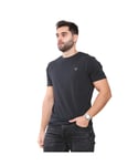 Gant Mens T-Shirts - Black Cotton - Size Medium
