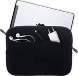 Honju DarkRoom Néoprène poche pour 10" Tablet/Notebook/Netbook/Laptop/Ultrabook - noir [Grand sac avant| Fermeture éclair | Doublure intérieure douce] (Apple, Samsung...) - 88011