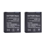 2 batterie-Batterie pour GoPro Hero 3, 1600mAh, AHDBT 301 AHDBT 302, caméra HD, édition Black White Silver, H