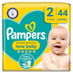 Pampers New Baby Nappies, Size 2 (4-8kg) Essential Pack (44 per pack)